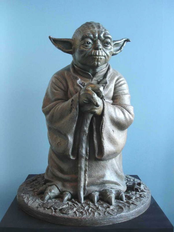 life size yoda statue blockbuster